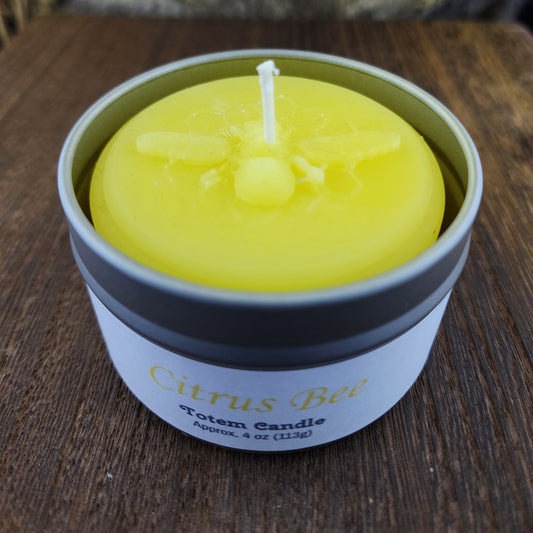 Citrus Bee Totem Candle in Tin