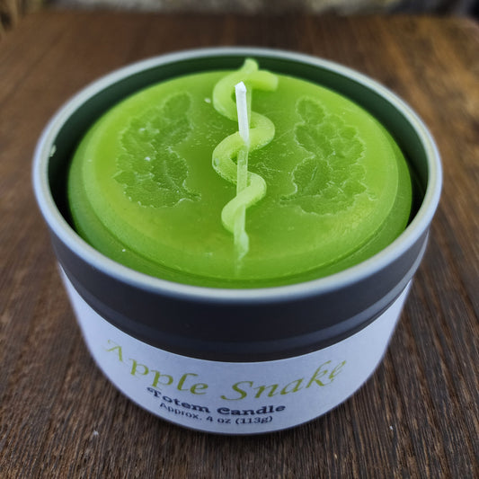 Apple Snake Totem Candle in Tin