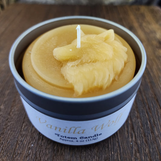 Vanilla Wolf Totem Candle in Tin