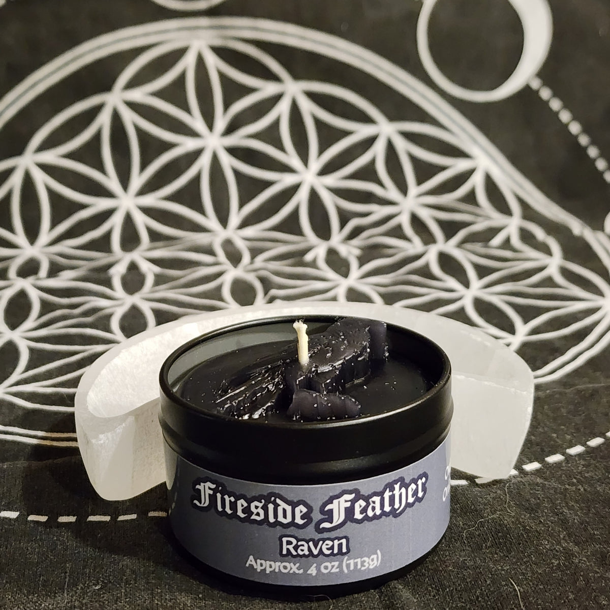 Fireside Feather Candle