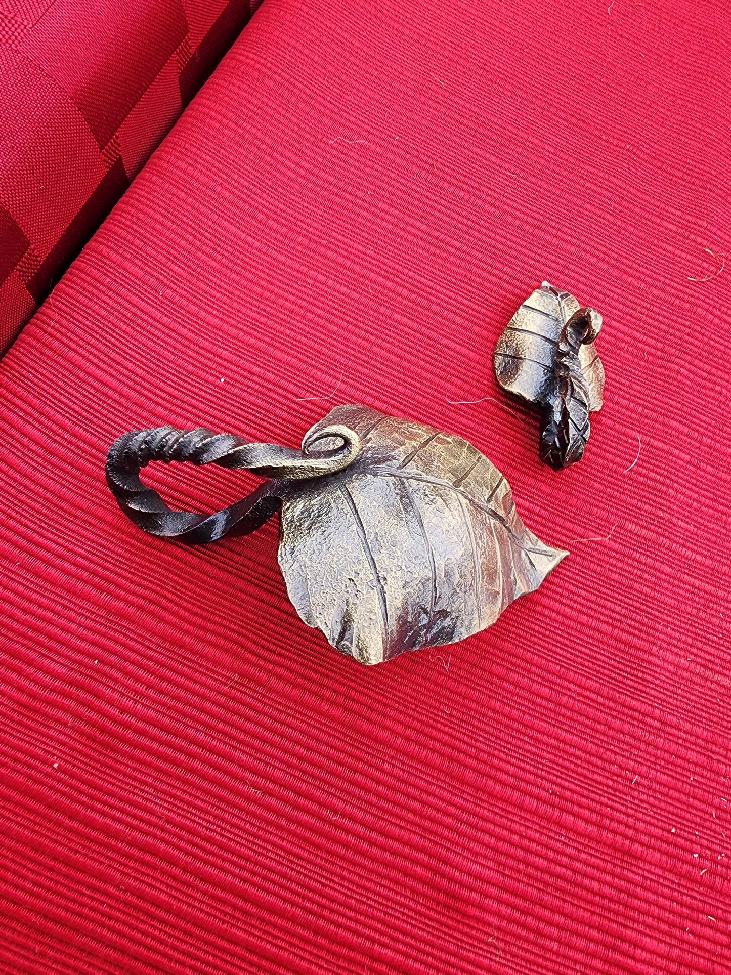 Hand Forged Leaf Keychain/Pendant