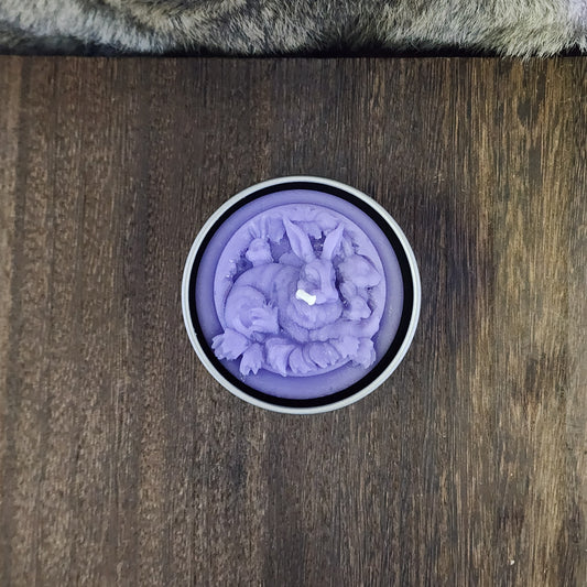 Lavender Rabbit Totem Candle in Tin