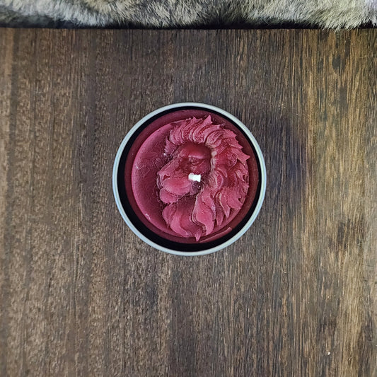 Ginger Lion Totem Candle in Tin